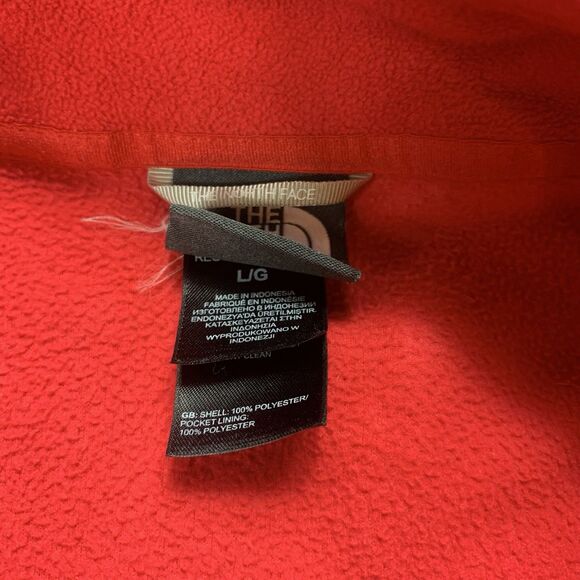 The North Face Fleece Jacket Mens Large Red Full Zip - Picture 3 of 7